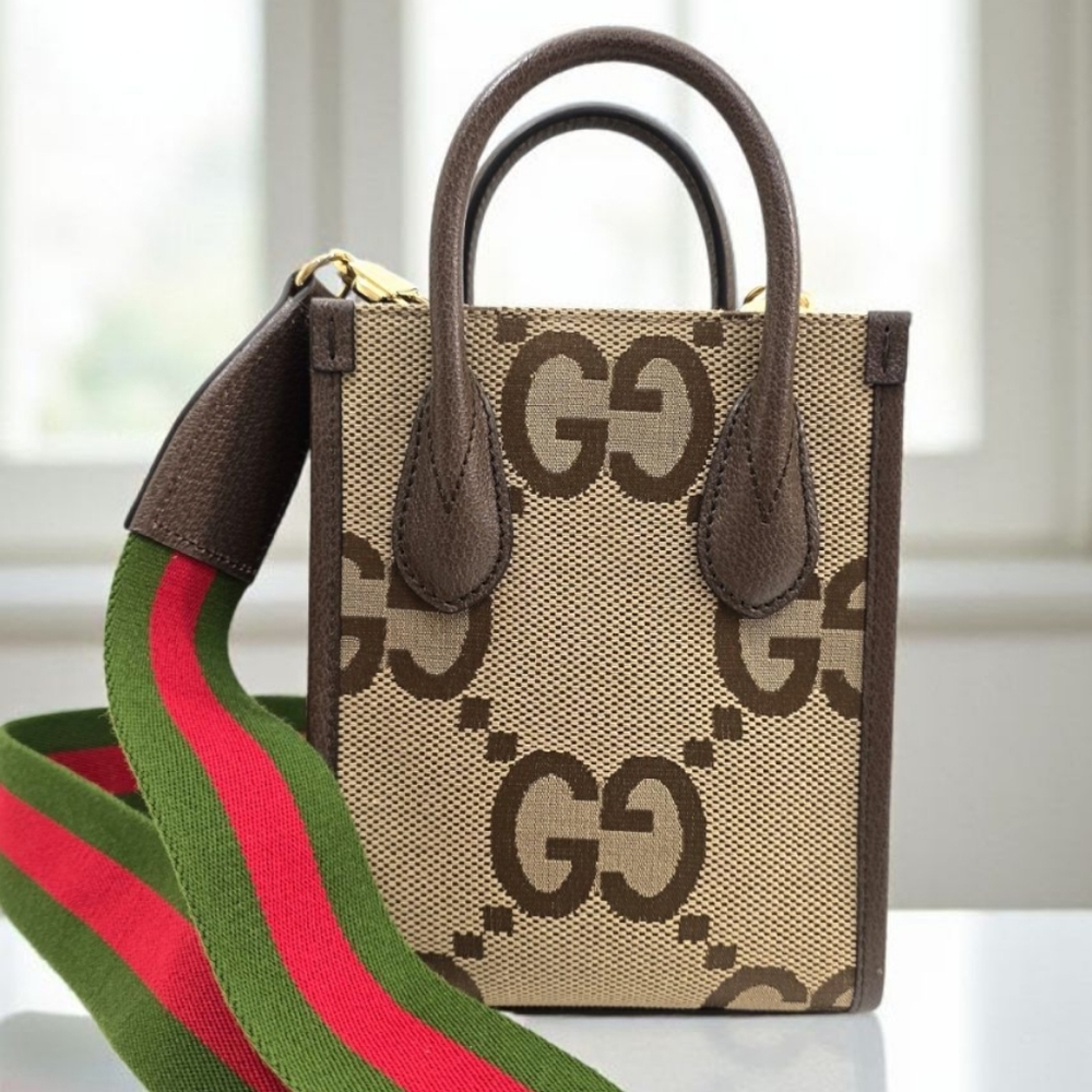 ✨️Brand New Gucci Jumbo Dollar Web Mini Vertical Tote - Picture 6 of 12
